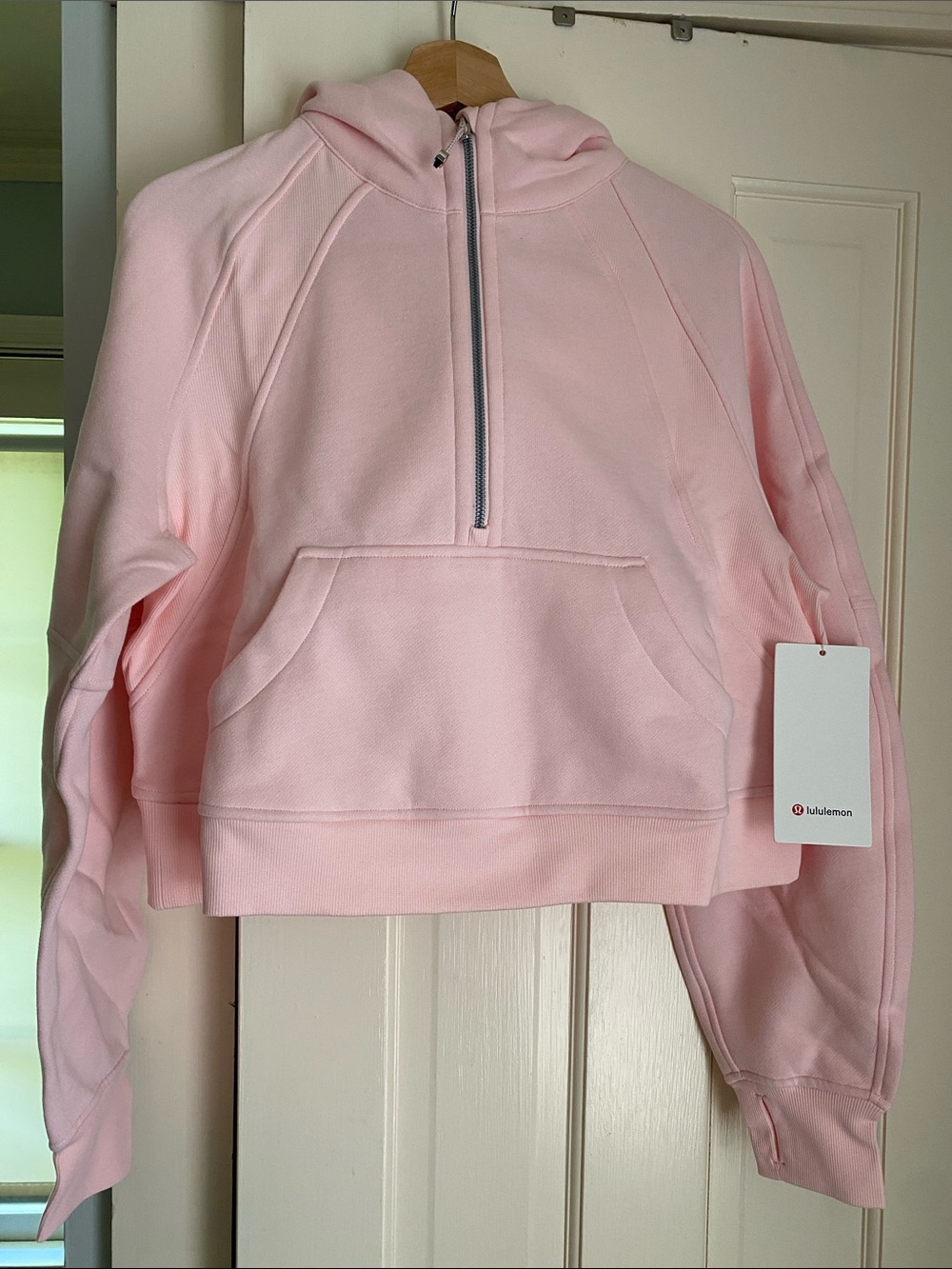 lululemon Pink Hooded Half-Zip Pullover